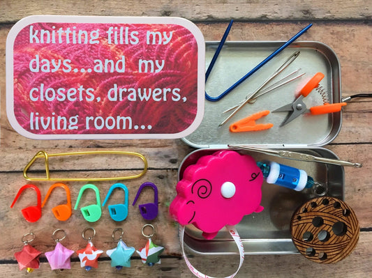 Knitting fills my days…and my closets, drawers, living room…