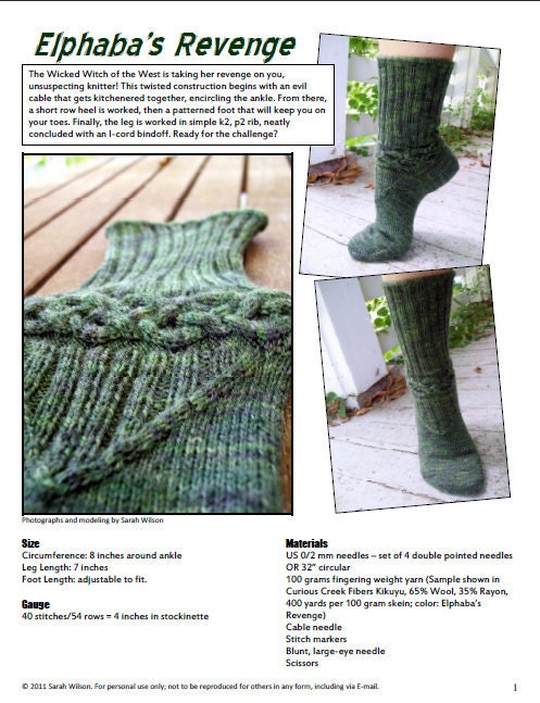 Elphaba's Revenge Socks