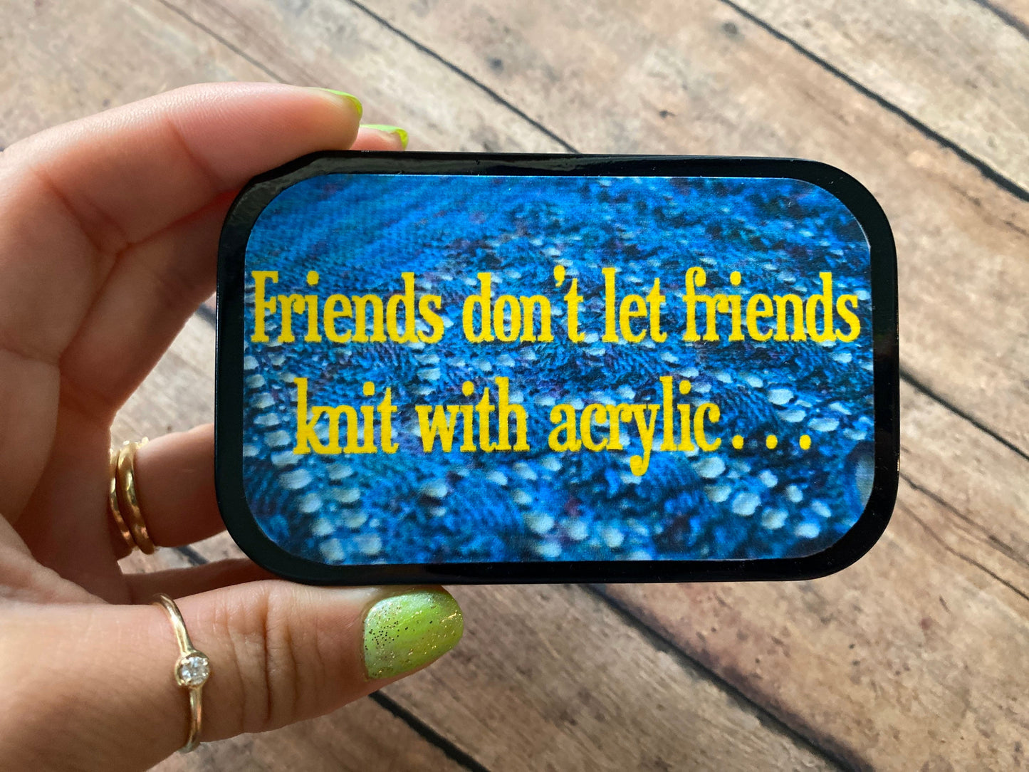 Friends don't let friends knit with acrylic