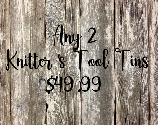 2 Knitter's Tool Tins for $49.99