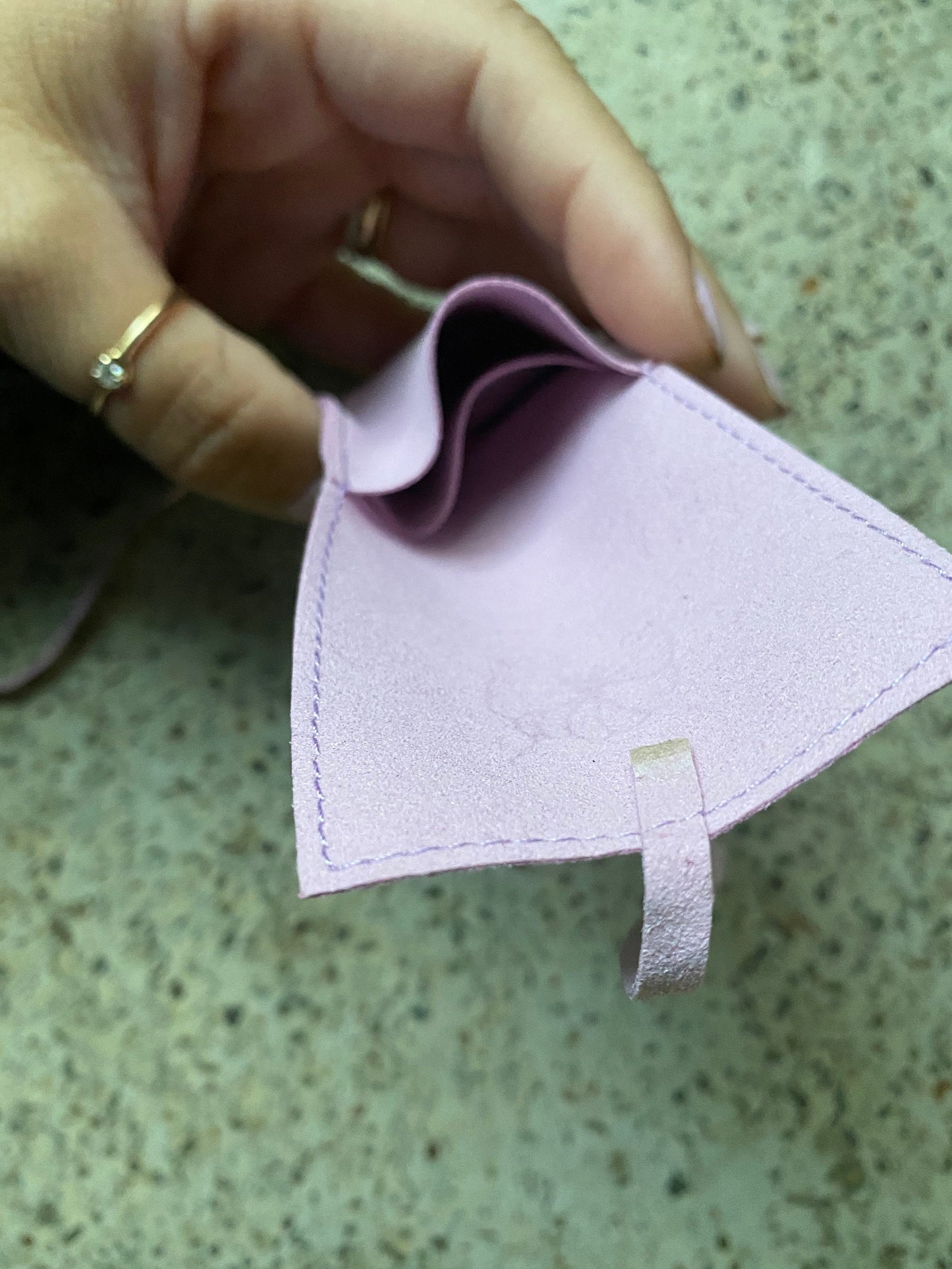 Suede Yarn Pouch for jewelry, stitch markers, knitting, crochet