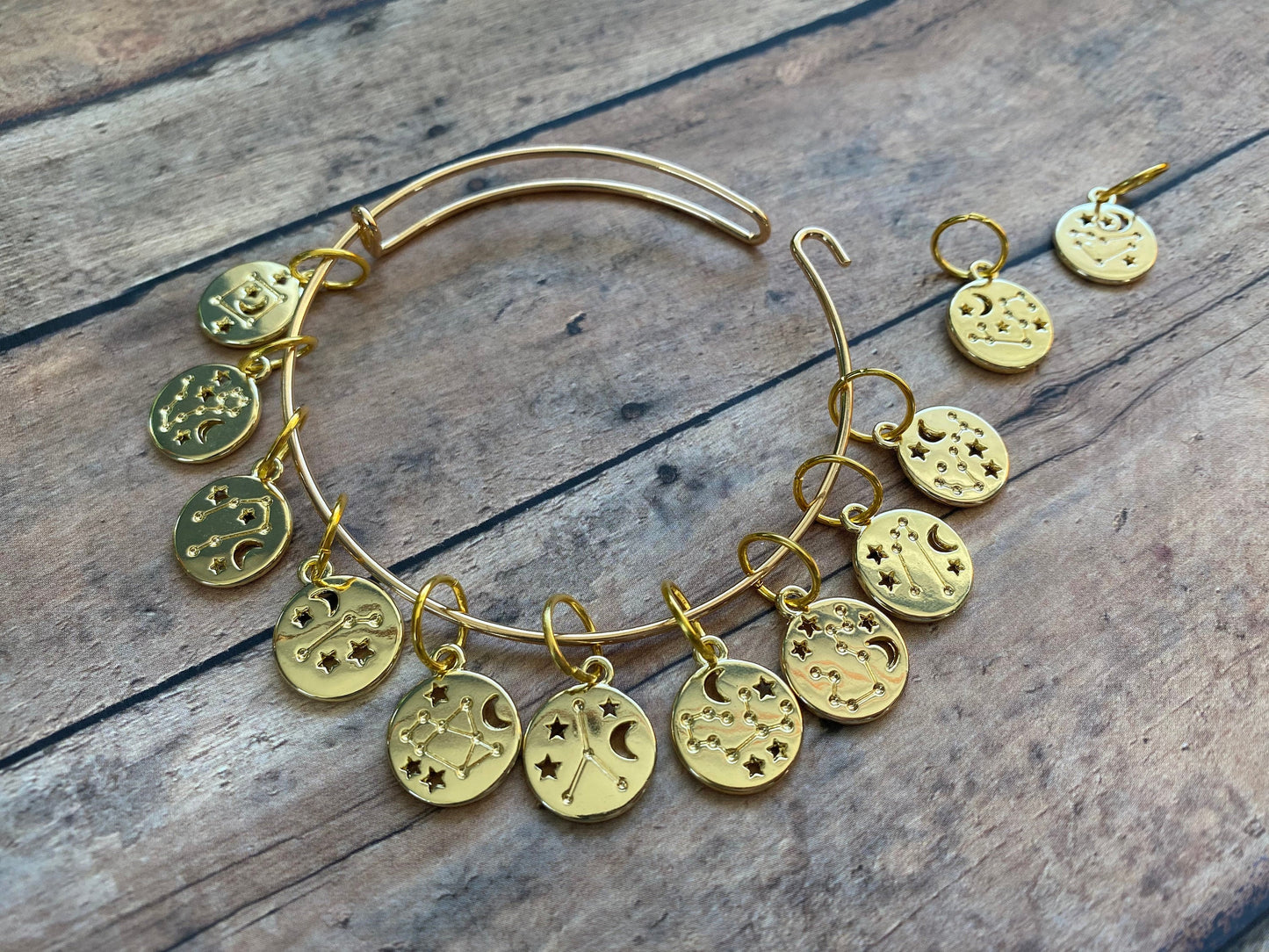 Star Sign Constellations Stitch Marker Bracelet