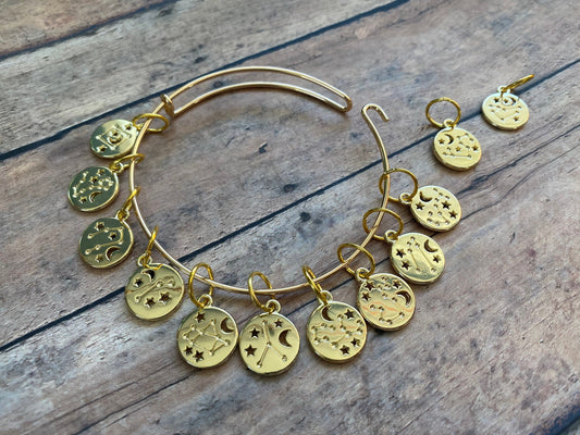 Star Sign Constellations Stitch Marker Bracelet