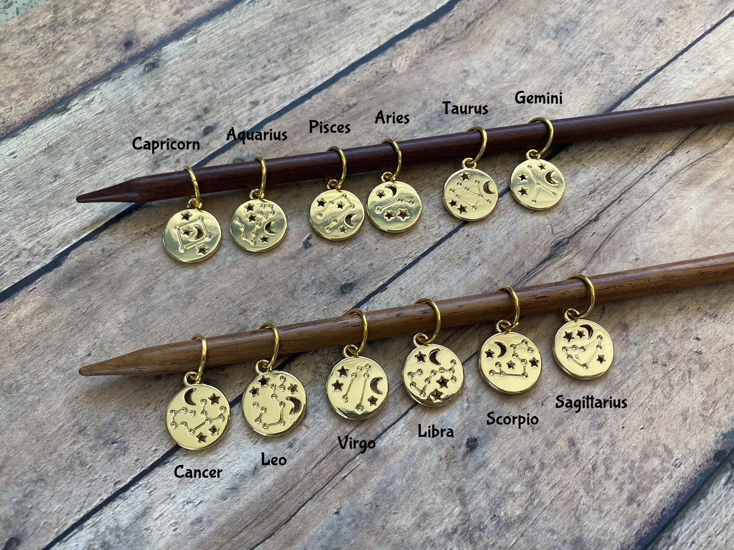 Star Sign Constellations Stitch Marker Bracelet