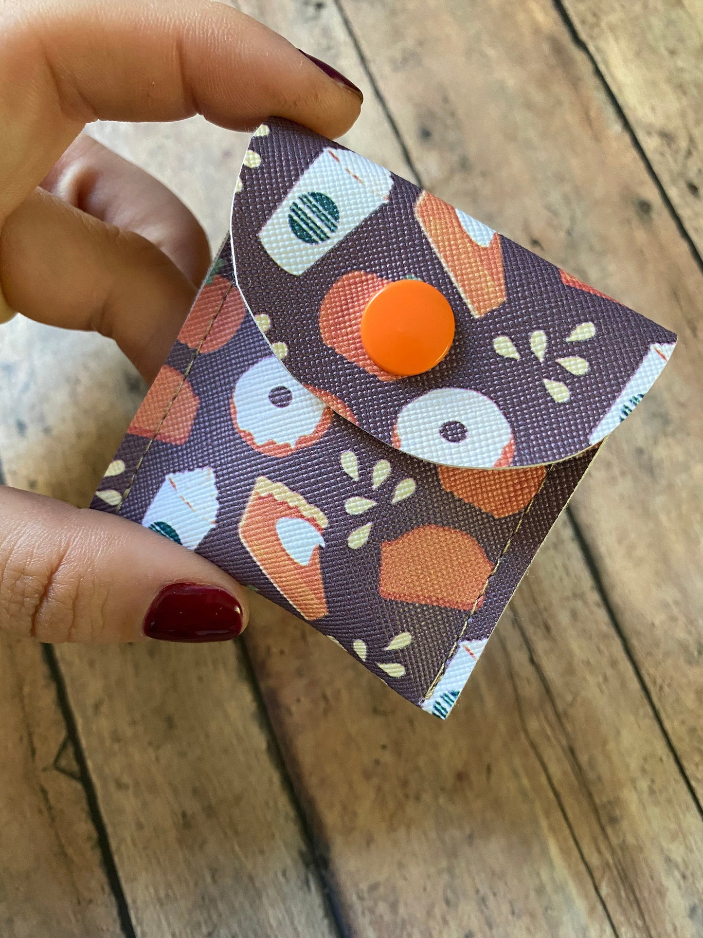 Pumpkin/Coffee Stitch Marker Pouch