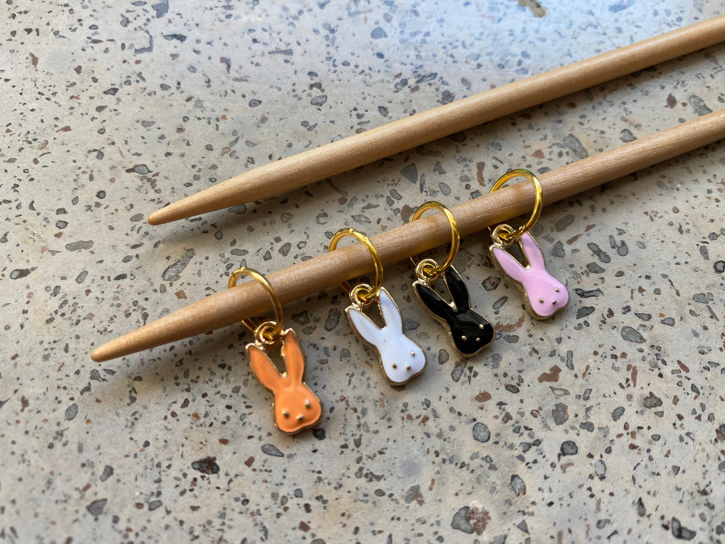 Easter Bunny Stitch Markers in Plastic Egg