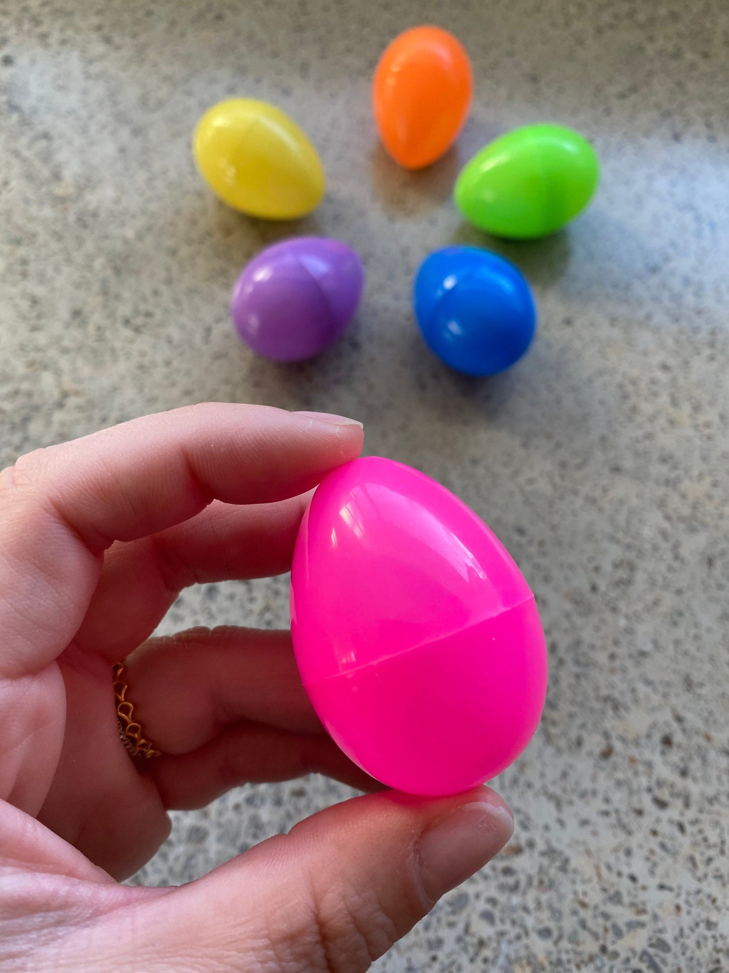 Easter Bunny Stitch Markers in Plastic Egg