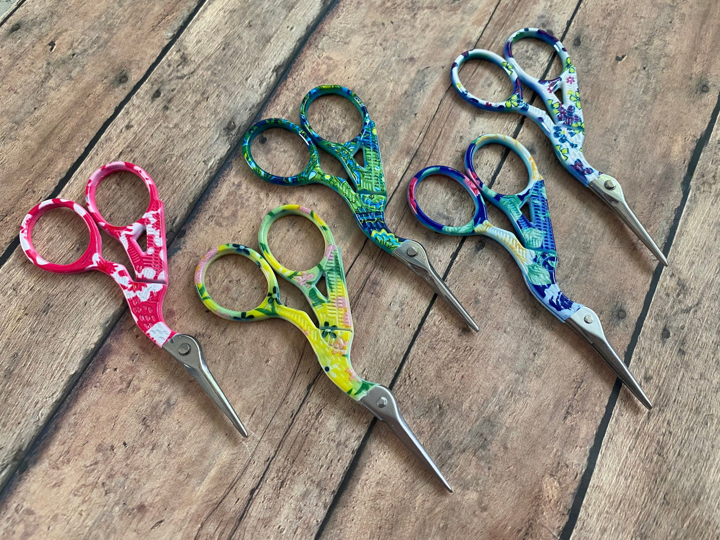 Colorful Crane Scissors
