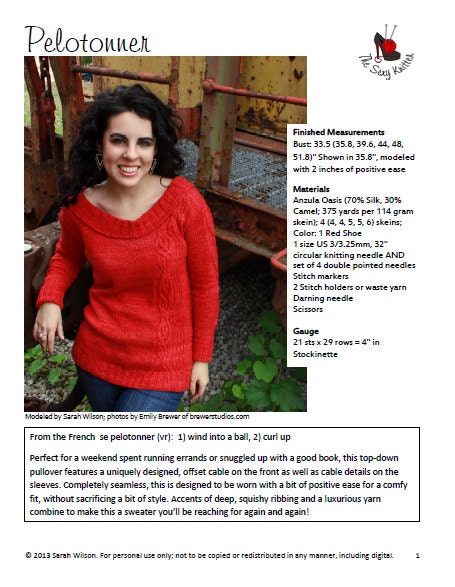 Pelotonner Cabled Sweater
