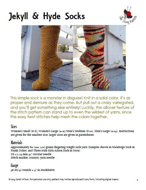 Jekyll & Hyde Socks