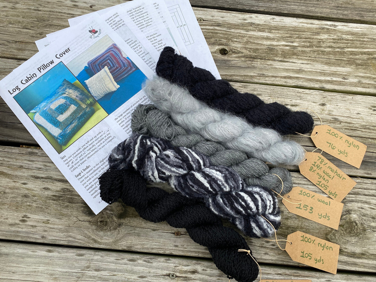 Knit Pillow Cover Pattern & Yarn Pack 28