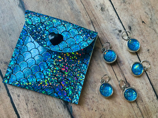 Holographic Mermaid Pouch - Blue