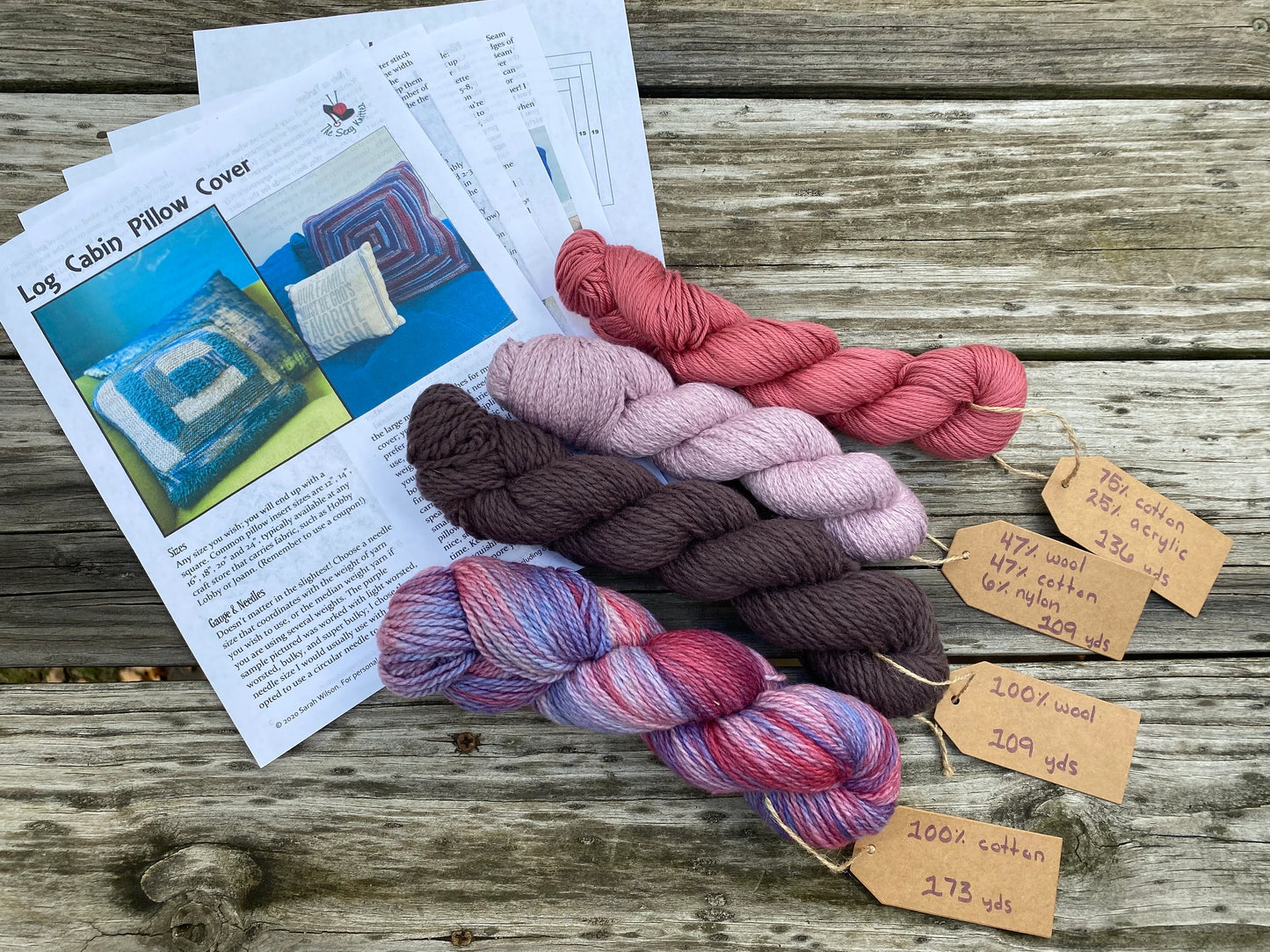 Knit Pillow Cover Pattern & Yarn Pack 11