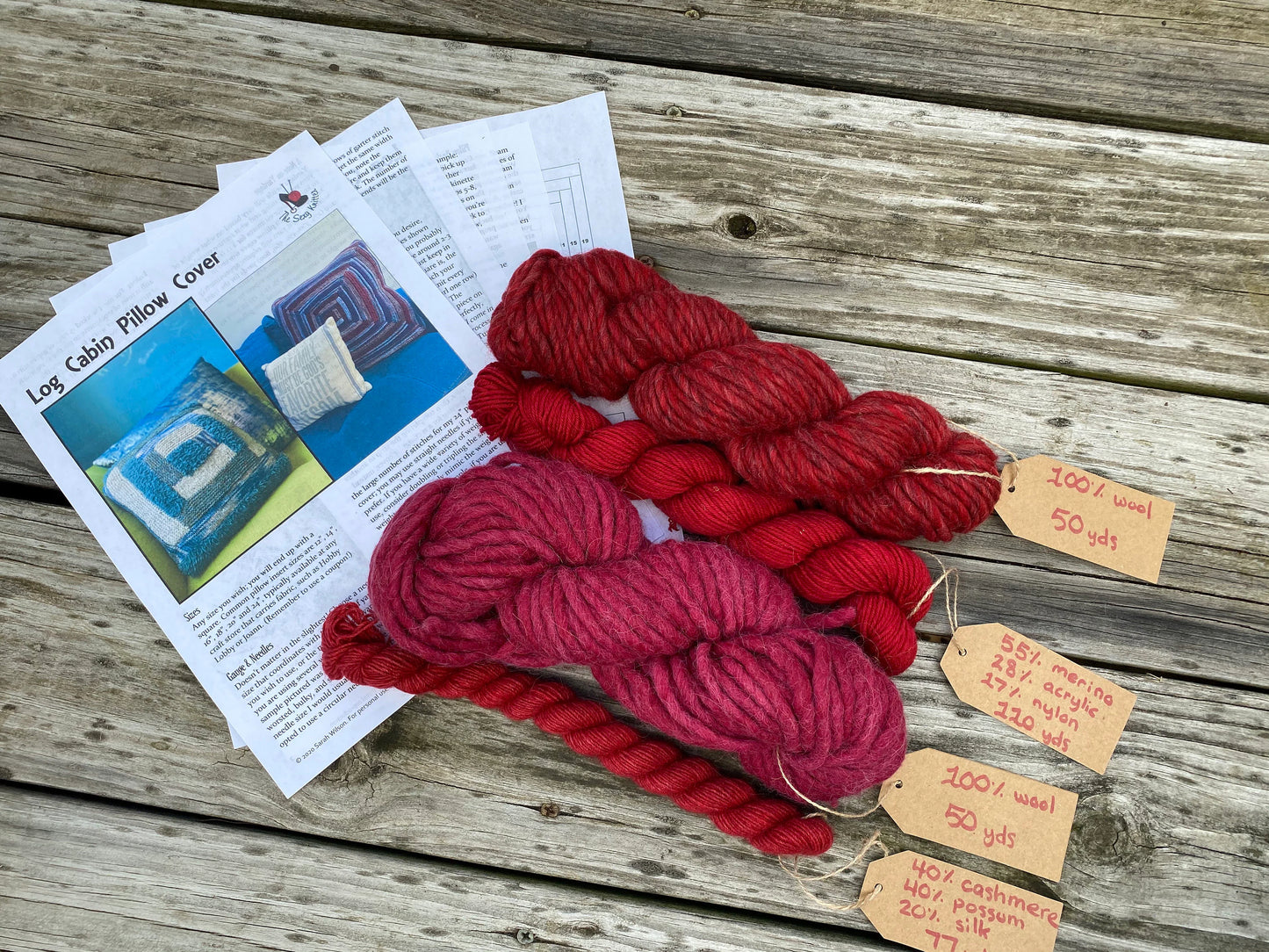 Knit Pillow Cover Pattern & Yarn Pack 17