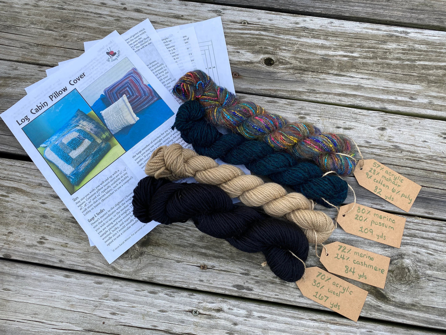 Knit Pillow Cover Pattern & Yarn Pack 27