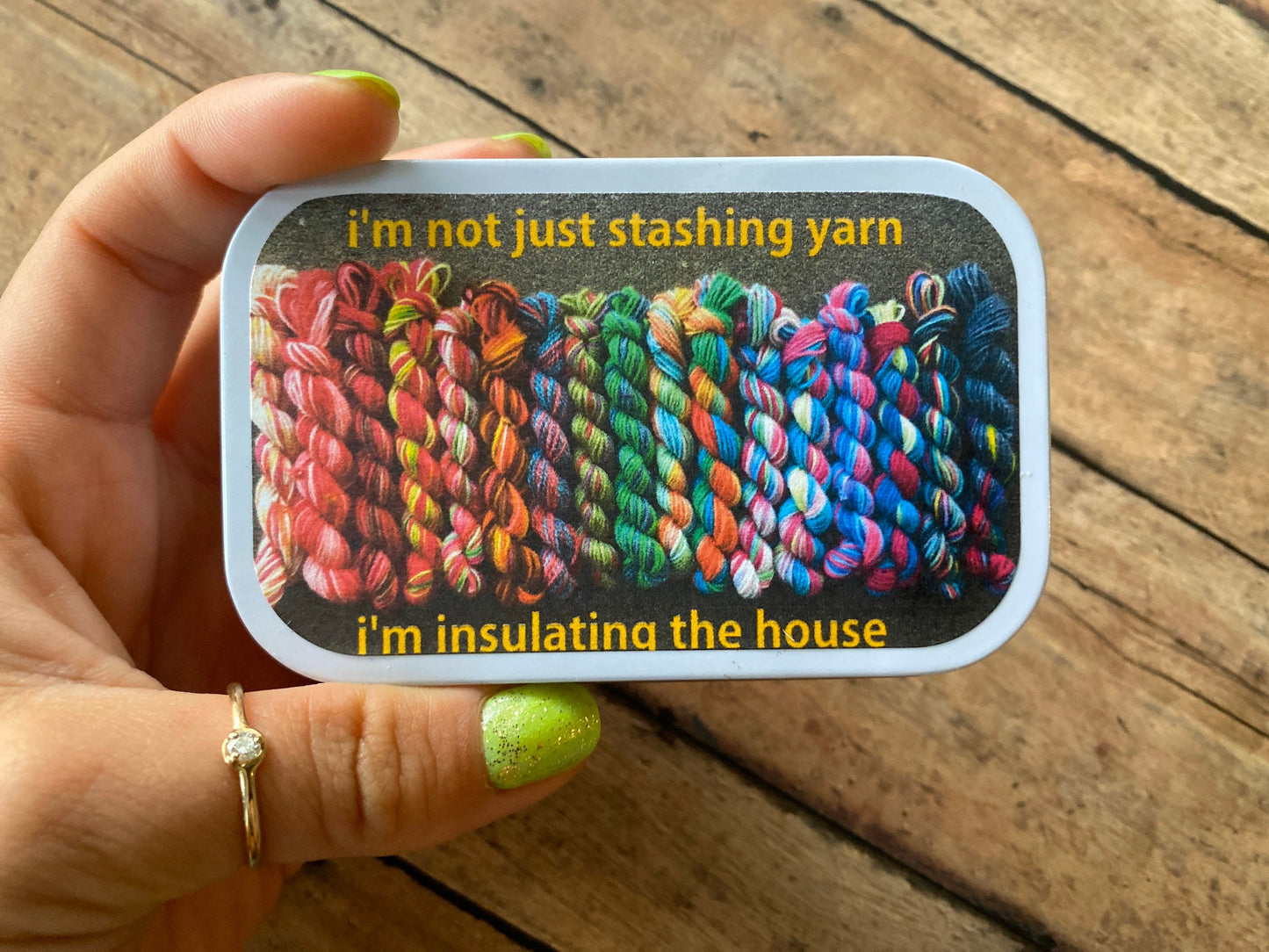 I’m not just stashing yarn, I’m insulating the house