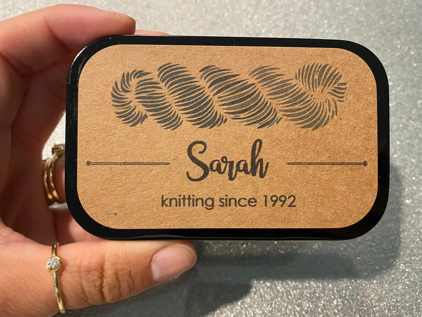 Customizable Knitter’s Tool Tin