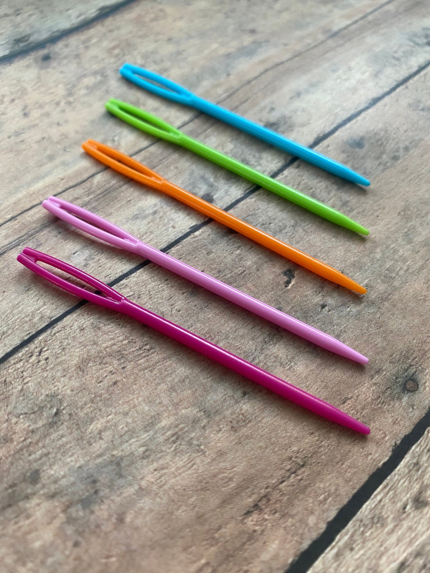 Bright Plastic Darning Needles