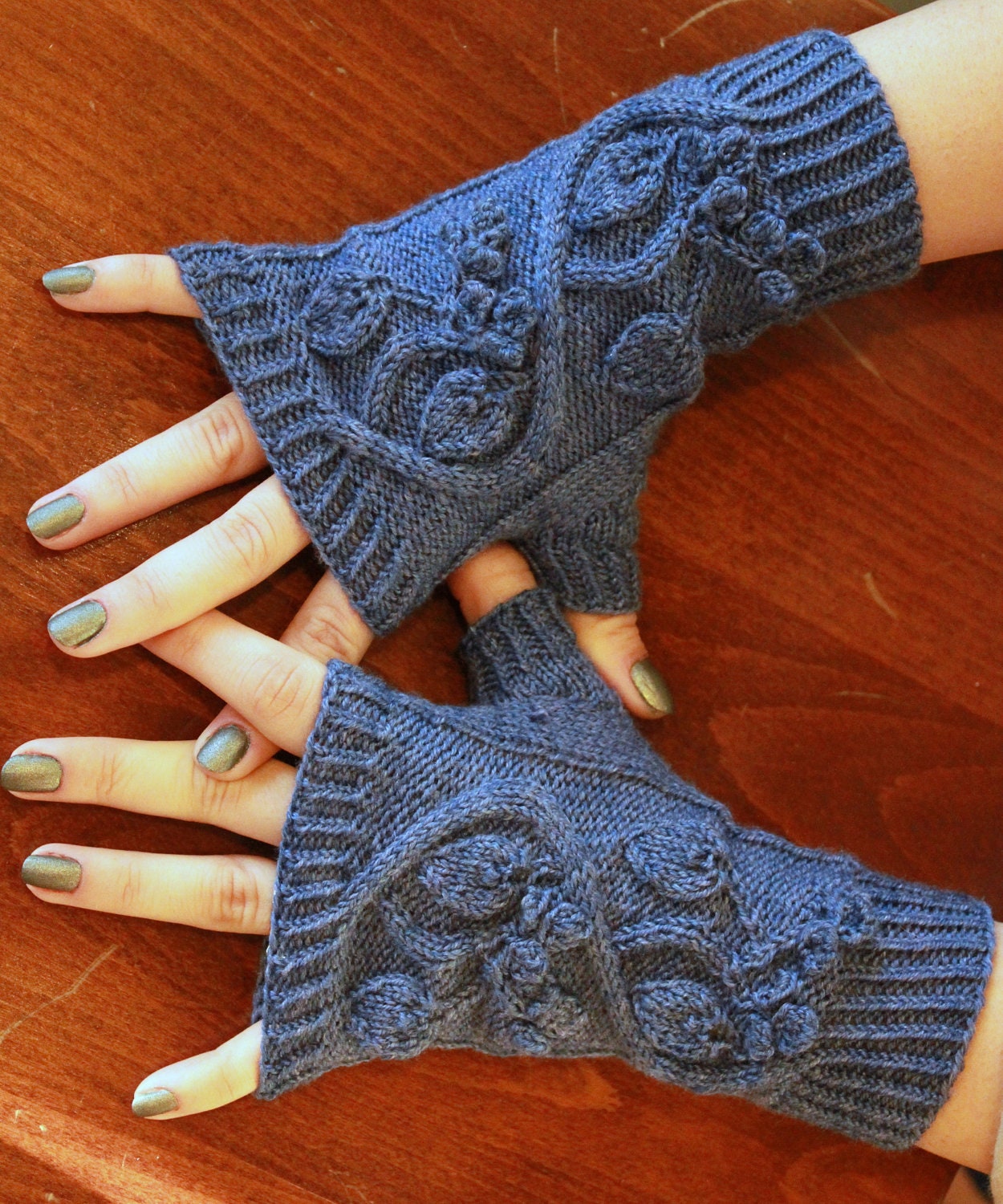 Huckleberry Fingerless Mittens