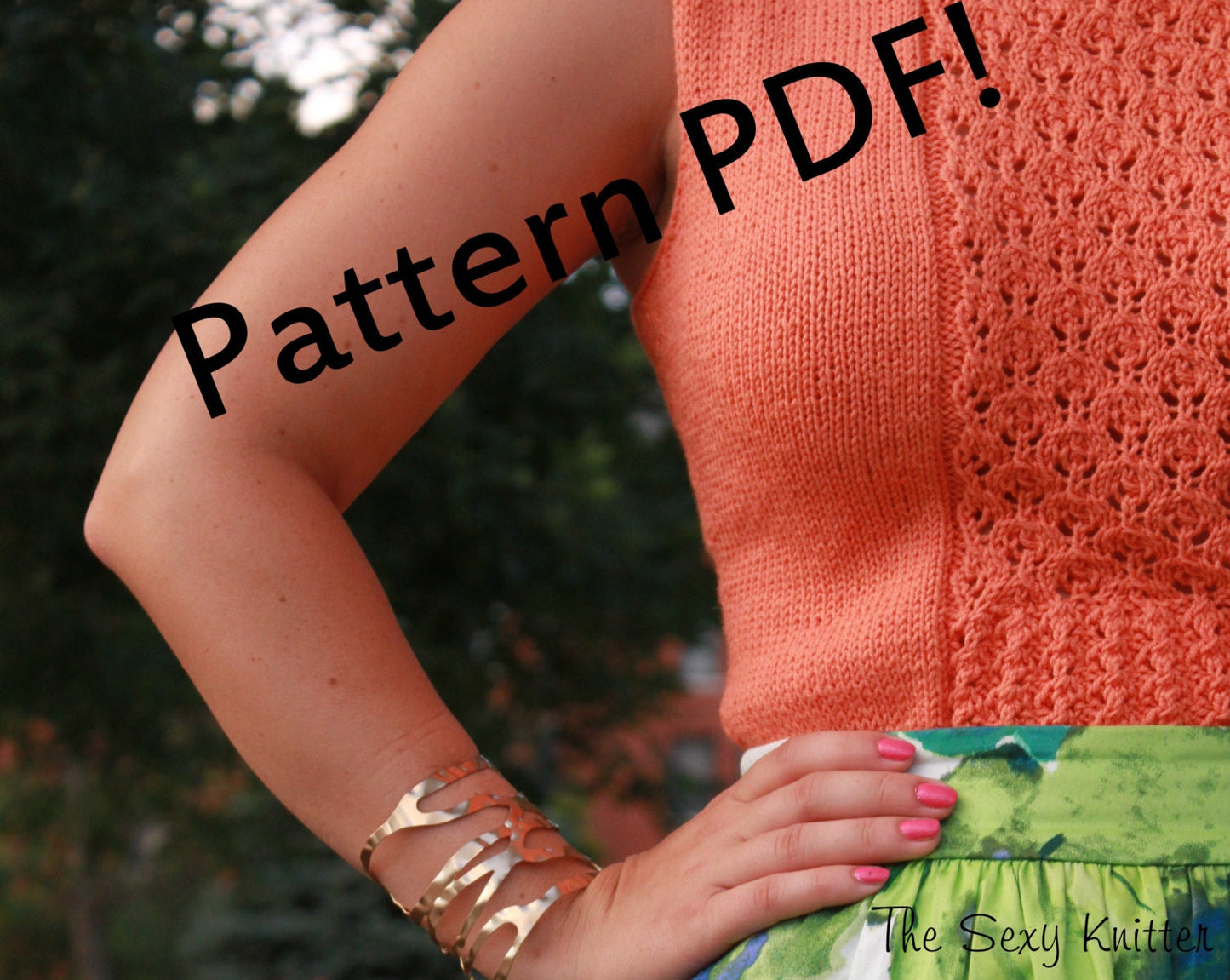 Somerleyton Knit Tank Top: PDF Knitting Pattern by The Sexy Knitter